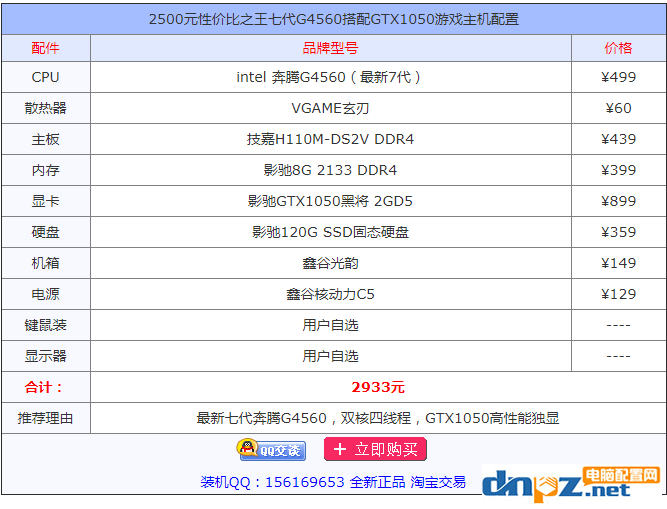 2000到6000元不同價(jià)位的組裝電腦配置推薦